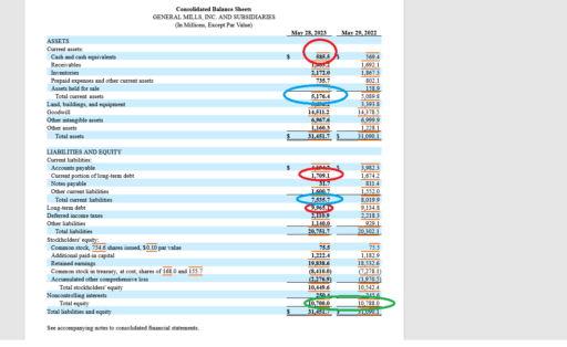 GIS's balance sheet.